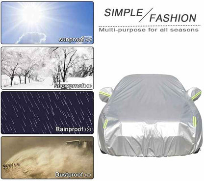 Car accessories universal car cover waterproof windproof sunscreen all weather protection scratch resistant PEVA with cotton