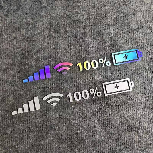 1/3sheets Car Windshield Stickers Signal WiFi Power Reflective Stickers on Car Front Windshield Auto Decor Accessories