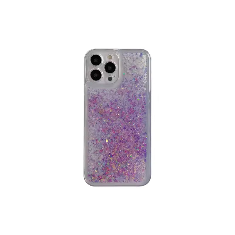 Glow Dark Luminous Liquid Sand Glitter Phone Case for iPhone