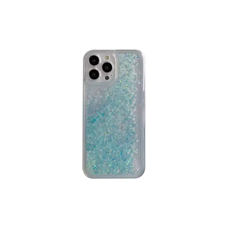 Glow Dark Luminous Liquid Sand Glitter Phone Case for iPhone