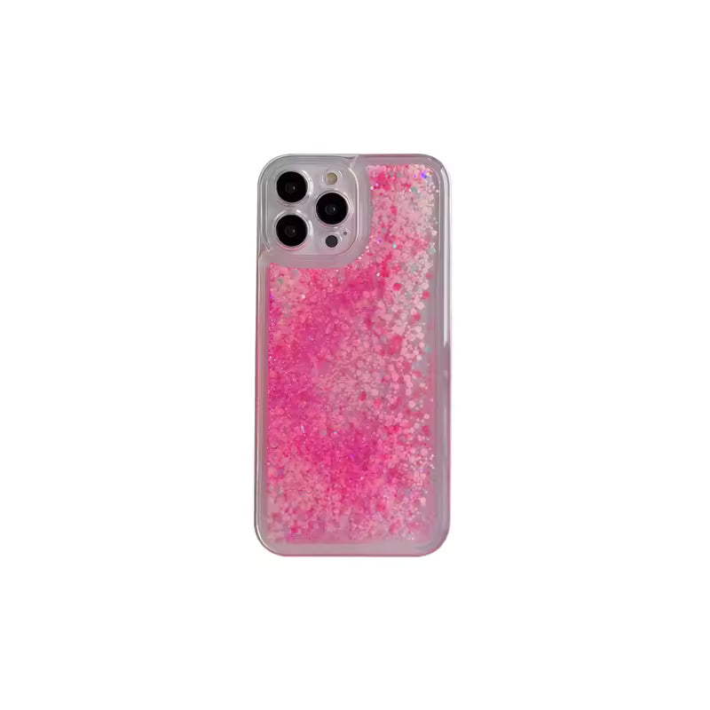 Glow Dark Luminous Liquid Sand Glitter Phone Case for iPhone